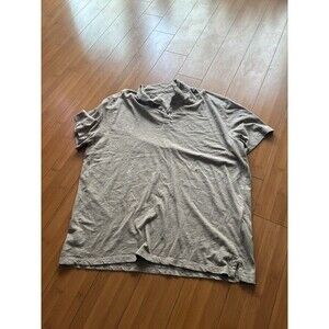 John Varvatos Beige Tan Men's Short Sleeve Collared Polo Shirt XXL 2XL